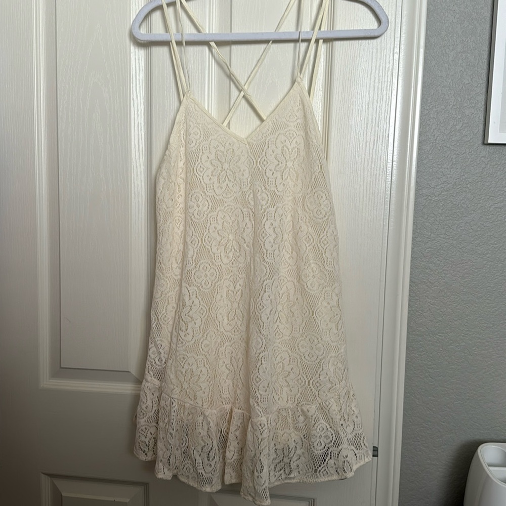 Cream mini dress